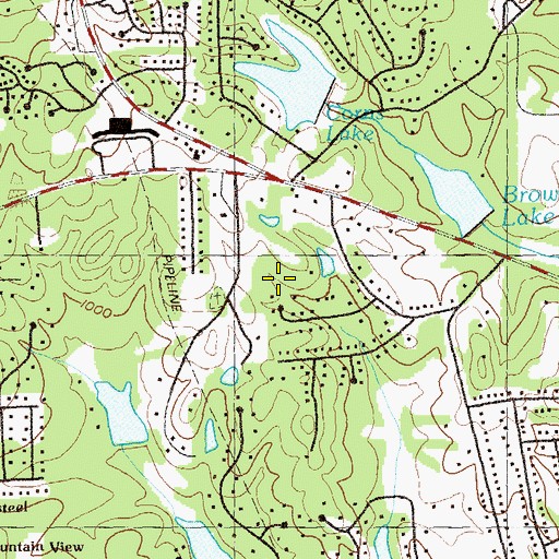 Topographic Map of Mud Creek Lake Dam, GA