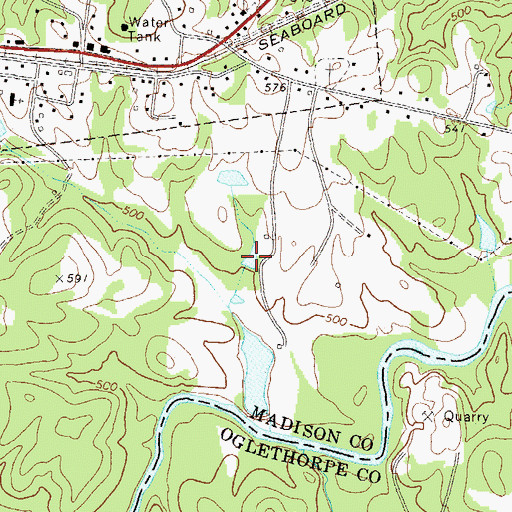 Topographic Map of Glenn Lake, GA