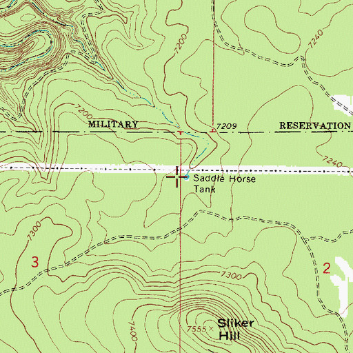 Topographic Map of Saddle Horse Tank, AZ