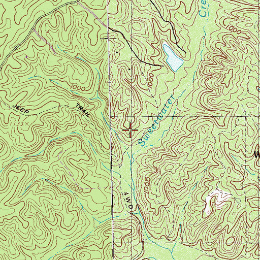 Topographic Map of McDaniel Lake Dam, GA