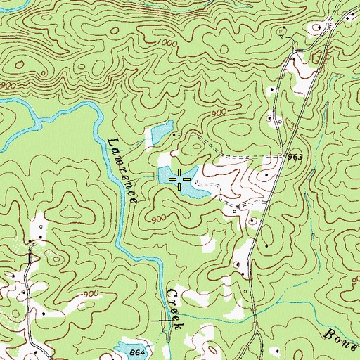 Topographic Map of Camp Lake, GA