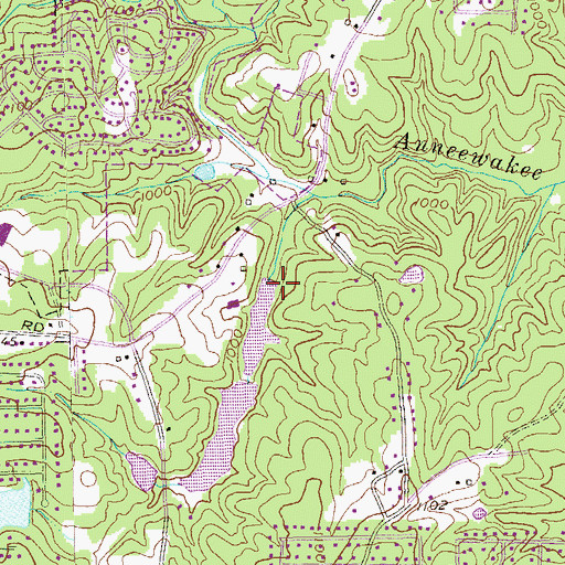 Topographic Map of Austin North Lake Dam, GA