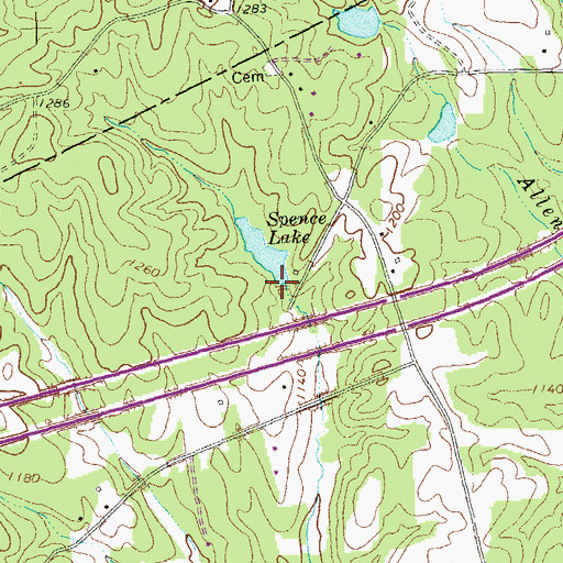 Topographic Map of Little Tallapoosa Structure Six Dam, GA