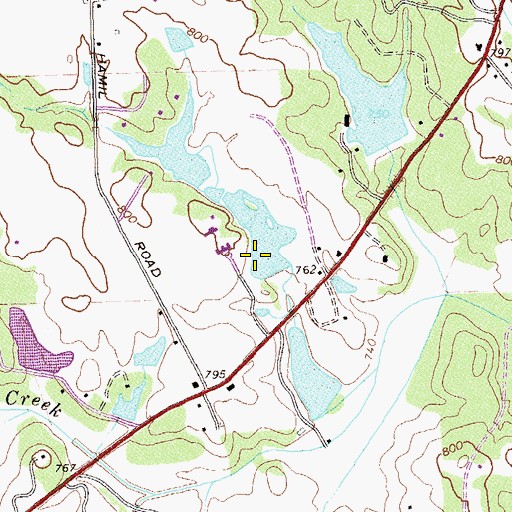 Topographic Map of Shappard Lake Dam, GA