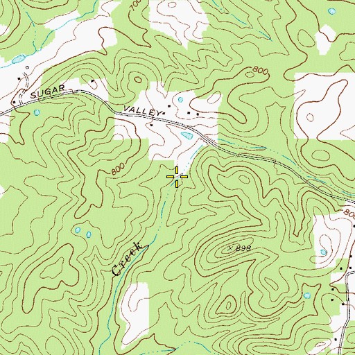 Topographic Map of Tidwell Lake, GA