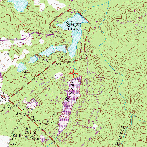 Topographic Map of Woodbridge Lake Dam, GA