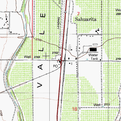 Topographic Map of Sahuarita, AZ