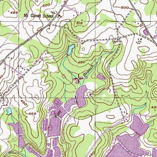 Topographic Map of Dearing Number 13 Lake, GA