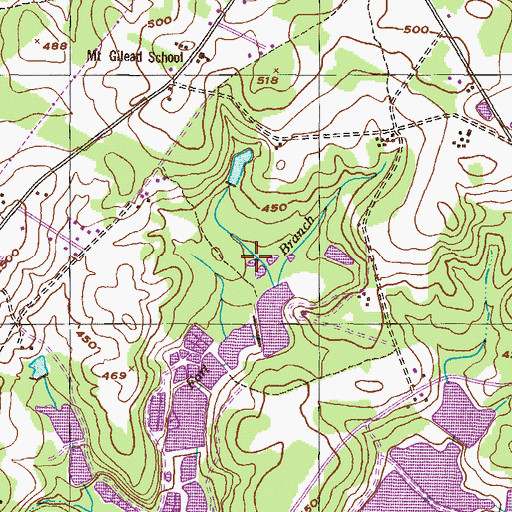 Topographic Map of Dearing Number 11 Lake, GA