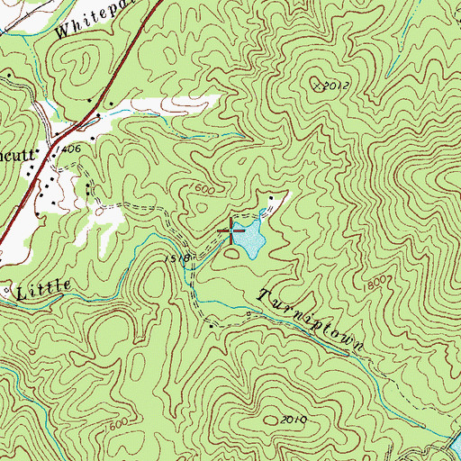 Topographic Map of Sailors Lake Dam, GA