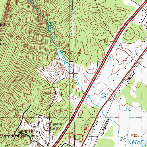 Topographic Map of Smythe Lake, GA