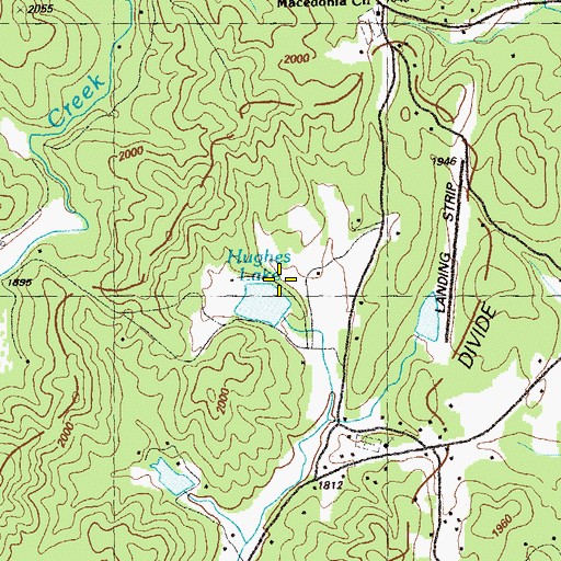 Topographic Map of Young Lake Dam, GA
