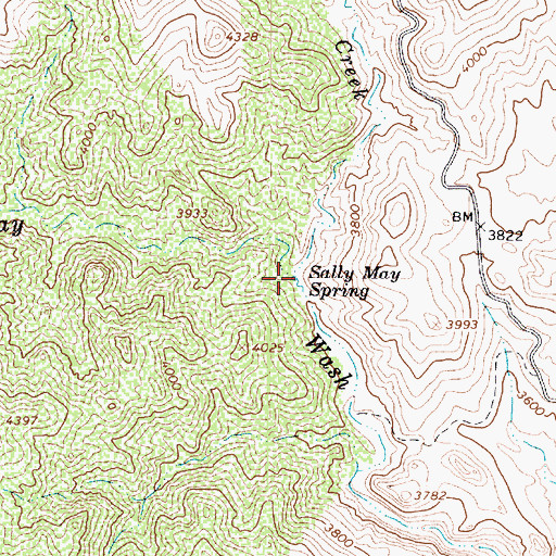 Topographic Map of Sally May Spring, AZ