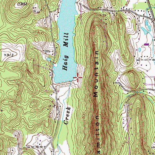 Topographic Map of Haig Mill Dam, GA