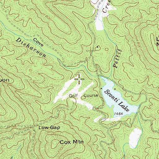 Topographic Map of Disharoon Lake Dam, GA