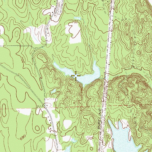 Topographic Map of Langford Lake, GA