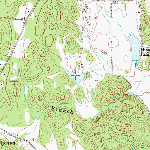 Topographic Map of West Lake, GA