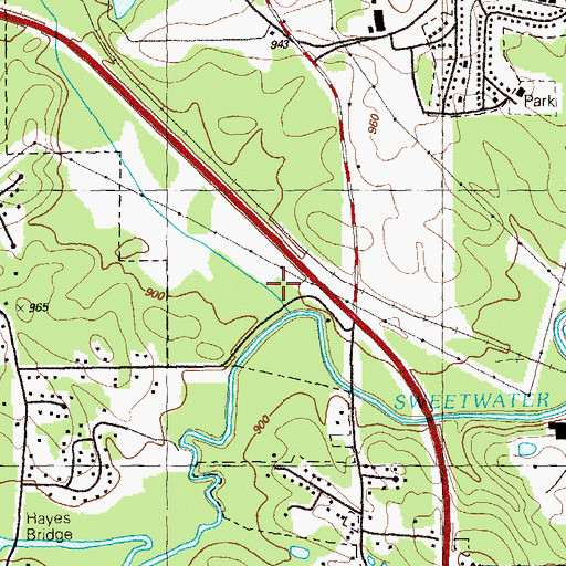 Topographic Map of Coats and Clark Lake, GA