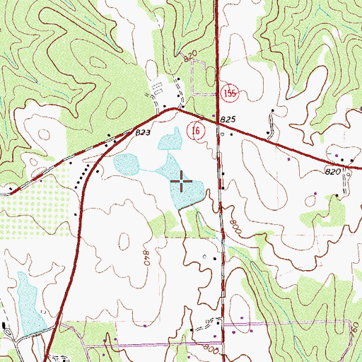 Topographic Map of Regents Lake, GA