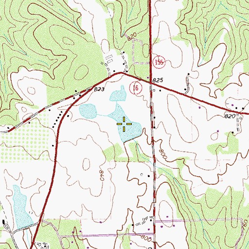 Topographic Map of Regents Lake, GA