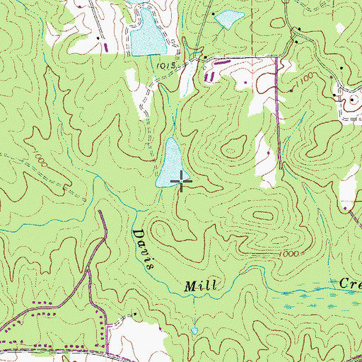 Topographic Map of McCravy Lake Dam, GA