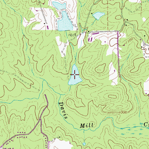 Topographic Map of McCravy Lake, GA