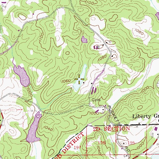 Topographic Map of Thurmond Lake, GA