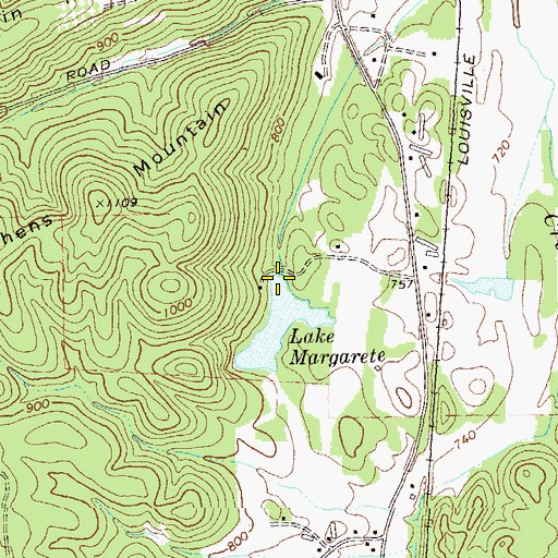 Topographic Map of Lake Margarete Dam, GA