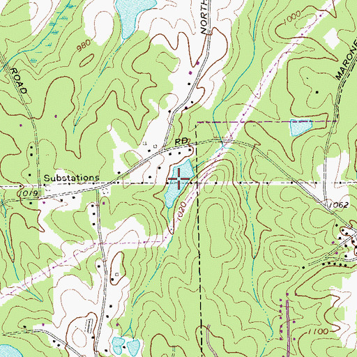 Topographic Map of Lake Douglas, GA
