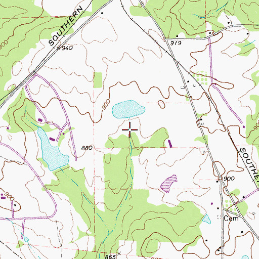 Topographic Map of Brown Lake Dam, GA