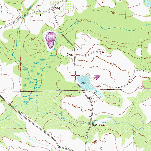 Topographic Map of Winship Lake Dam, GA