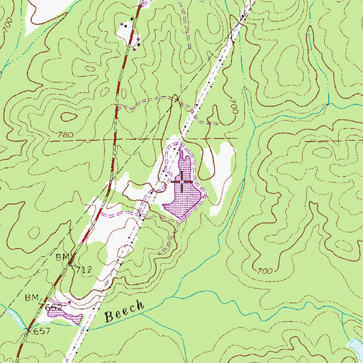 Topographic Map of Newberry Lake, GA