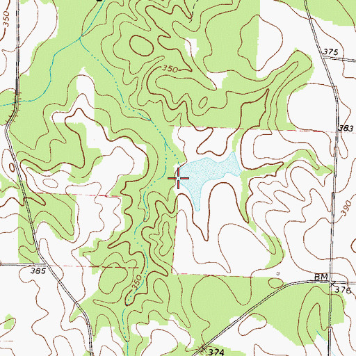 Topographic Map of Peavy Dam, GA