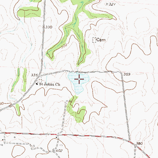 Topographic Map of Griggs North Lake, GA
