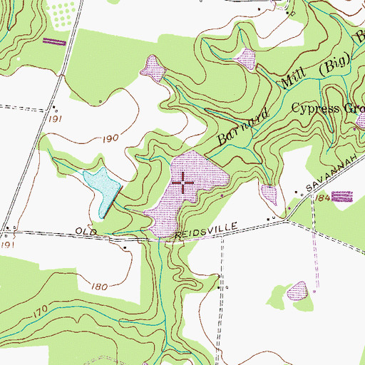 Topographic Map of Durrence Lake, GA