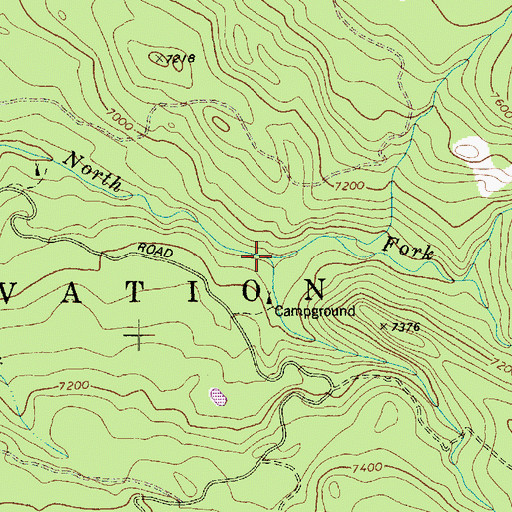 Topographic Map of Sand Creek, AZ