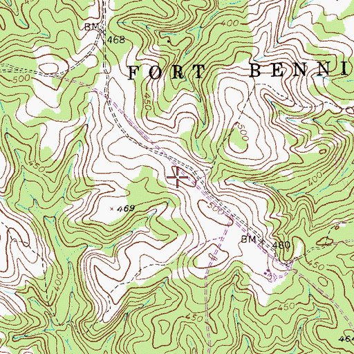 Topographic Map of Stonewall Jackson Lake, GA