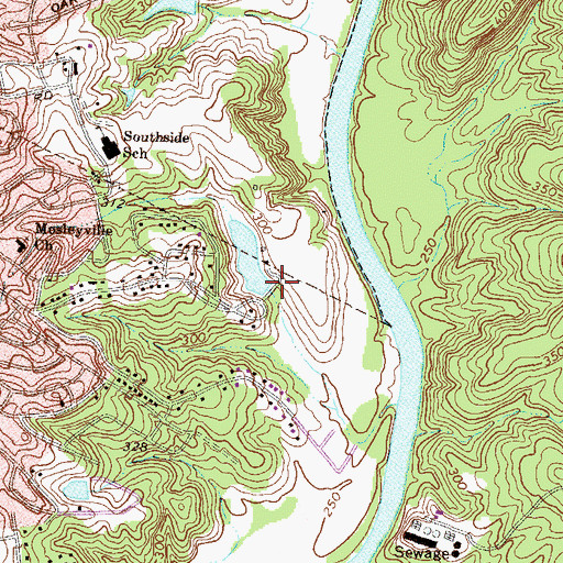 Topographic Map of McDade Lake, GA