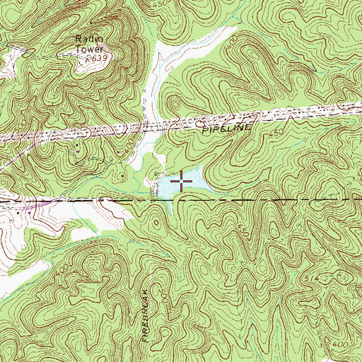 Topographic Map of Waller Lake, GA