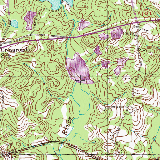 Topographic Map of Montarella Lake, GA