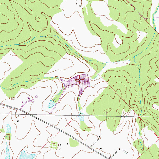 Topographic Map of Beall Pond One, GA