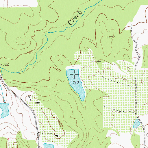 Topographic Map of Neely Lake Dam North, GA