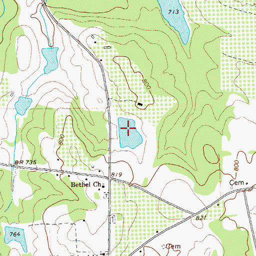 Topographic Map of Neely Lake South, GA