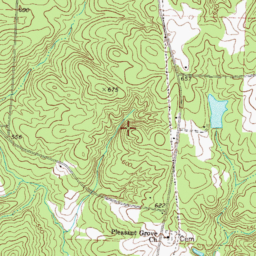 Topographic Map of Jones Lake, GA