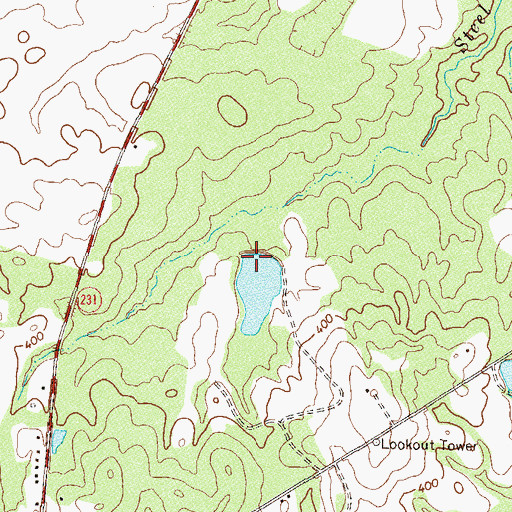 Topographic Map of Morris Lake Dam, GA