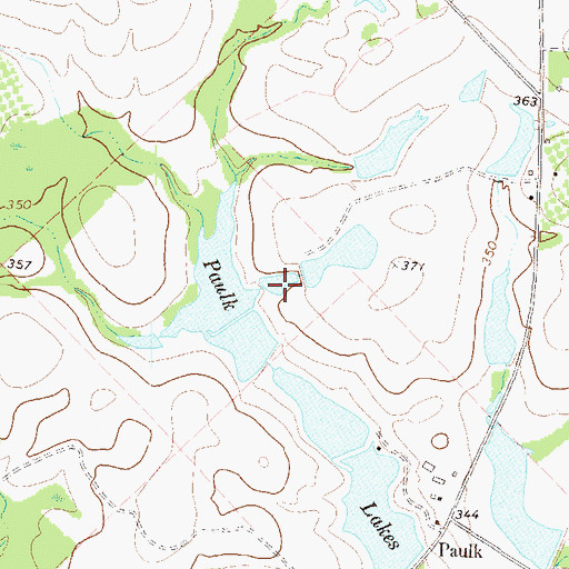 Topographic Map of Trunell Pond Dam, GA