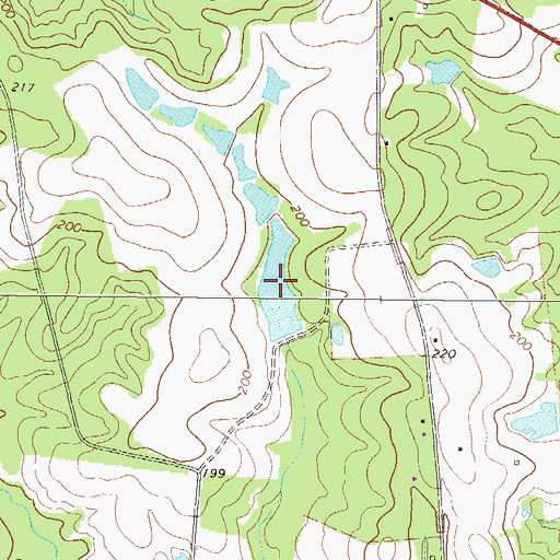 Topographic Map of Weyherhauser Lake, GA