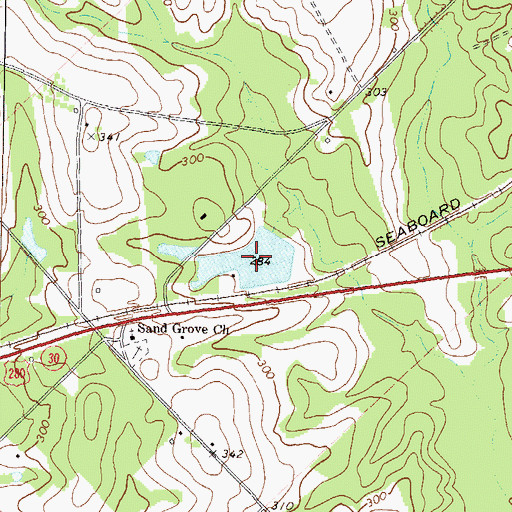 Topographic Map of Bell Pond, GA