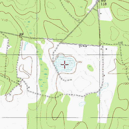Topographic Map of Hagan Pond, GA