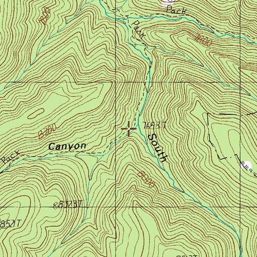 Topographic Map of Schell Canyon, AZ
